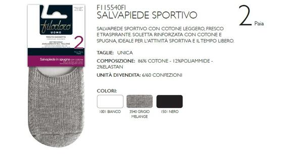 - F115540 SOLETTA SALVAPIEDE COTONE SPUGNA (2 PEZZI)